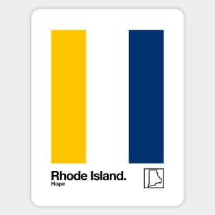 Rhode Island // Original Minimalist Artwork Poster Design Magnet